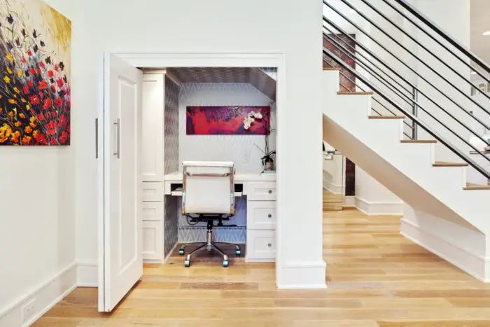 The space under the stairs offers creative alternatives (HGTV)