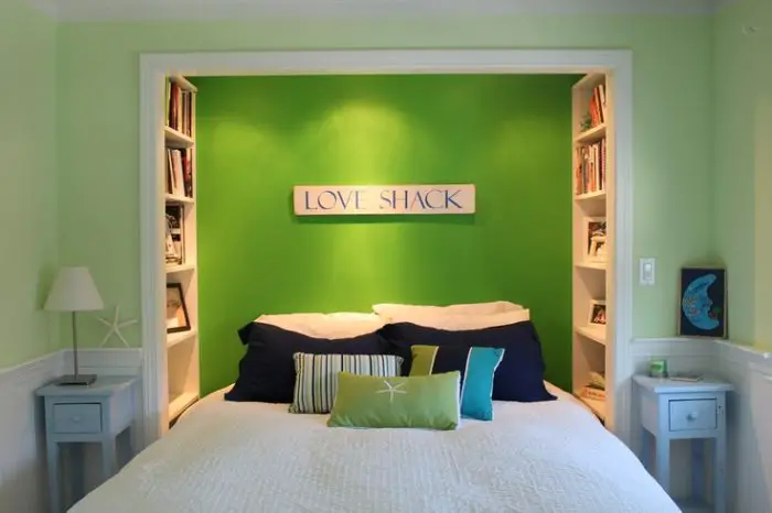 A closet makes the perfect alternative for a cozy headboard space (htccommunity.org)