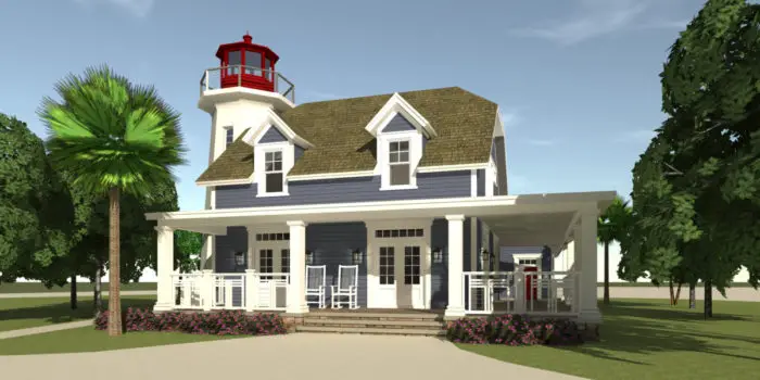Charming lighthouse home plan (tyreehouseplans.com)