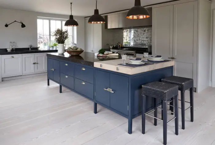 Update your kitchen with blue cabinetry