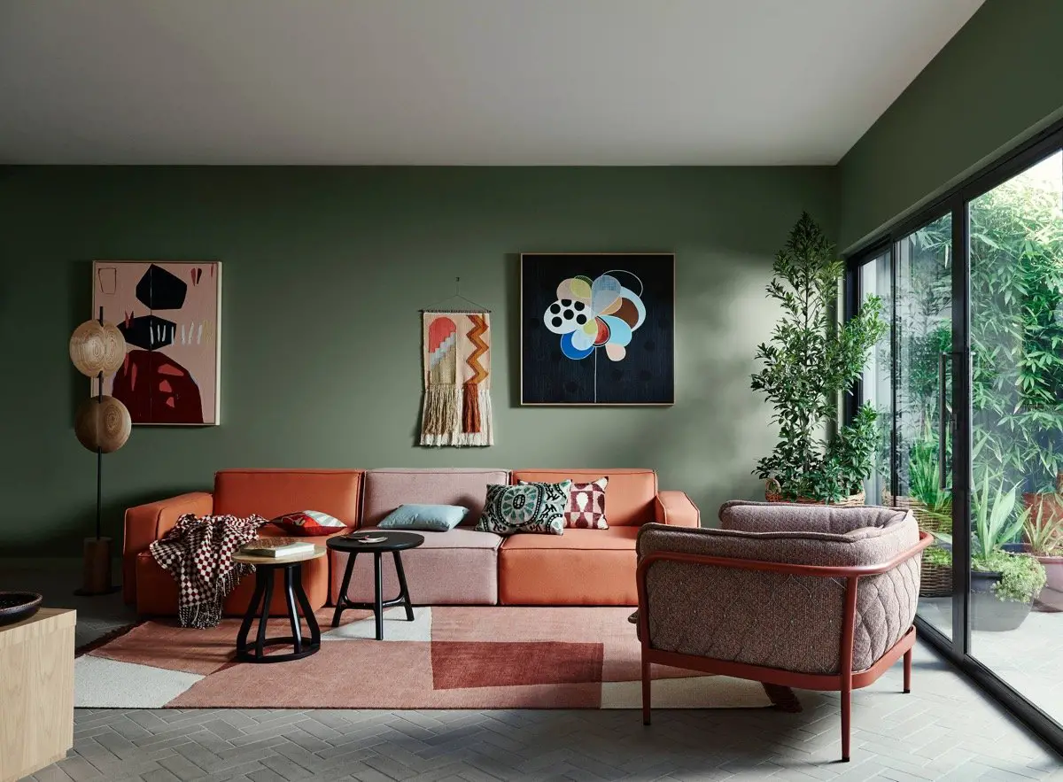 Inspirational Soft green living room