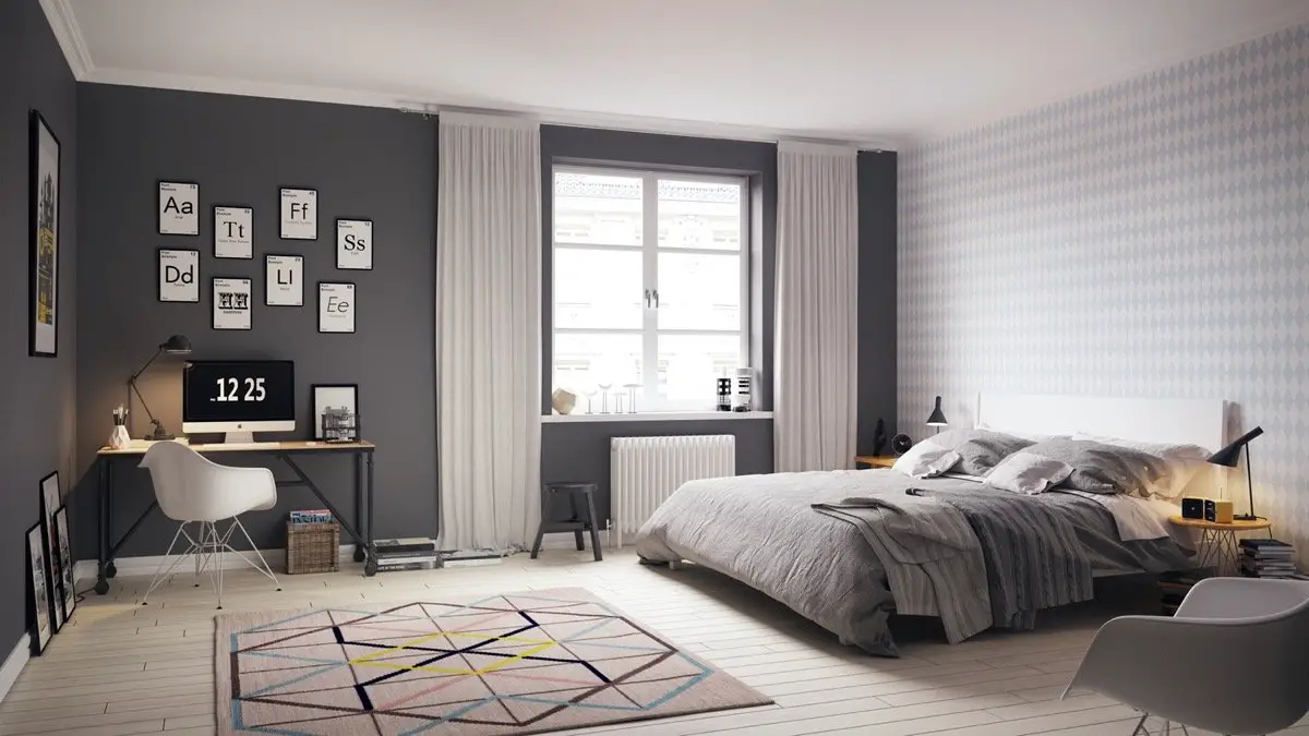 Modernist design for Scandinavian-inspired bedroom