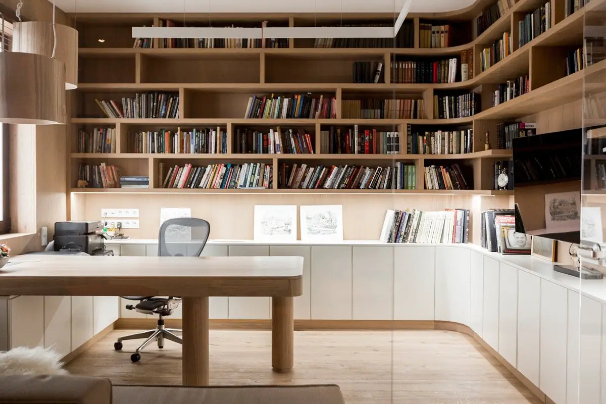 Home office shelves