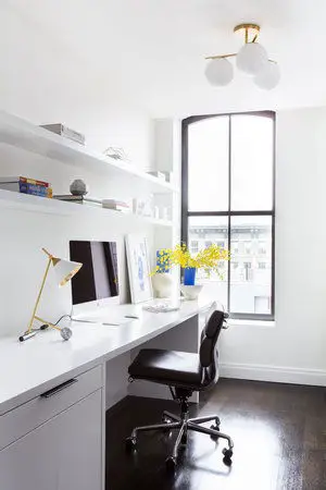 White desk for inspirational home workspace