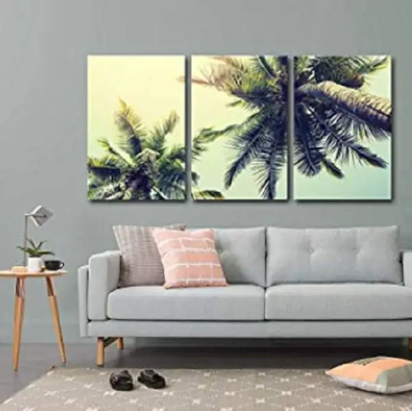 Palm graphic wall hangings