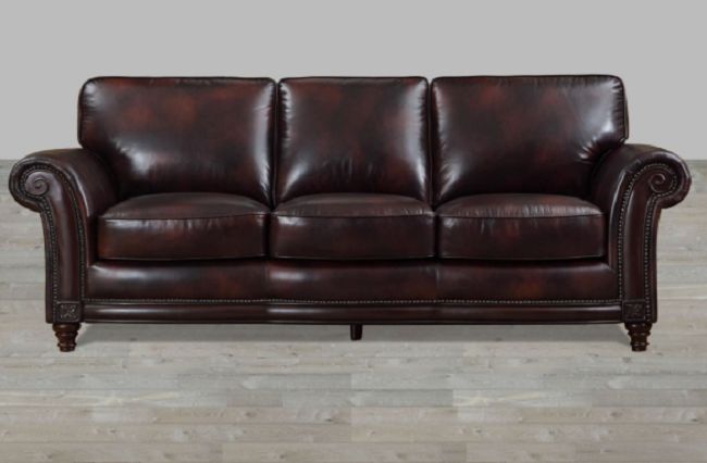 High quality full-grain leather sofa