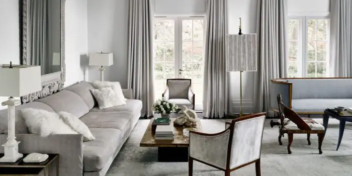 Bicolor: gray and white interior