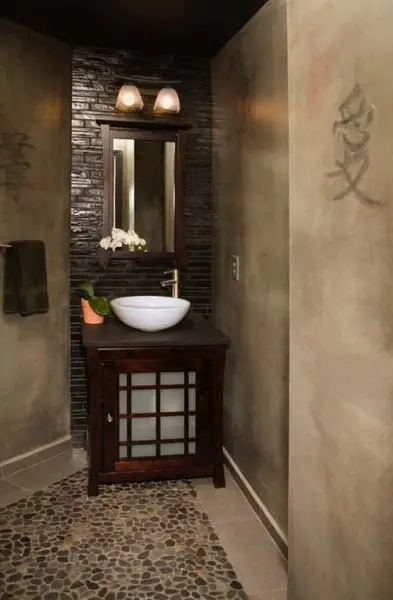 Oriental style bathroom design