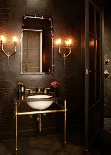 Dark style bathroom design idea