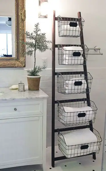 Vertical Space with a Ladder Storage