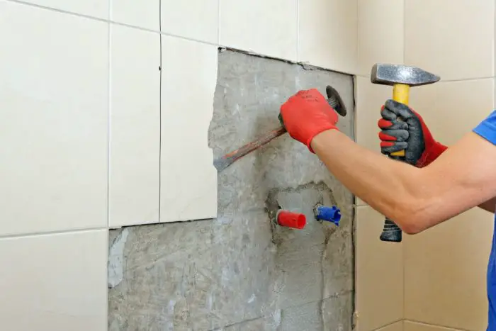 remove a kitchen tile backsplash