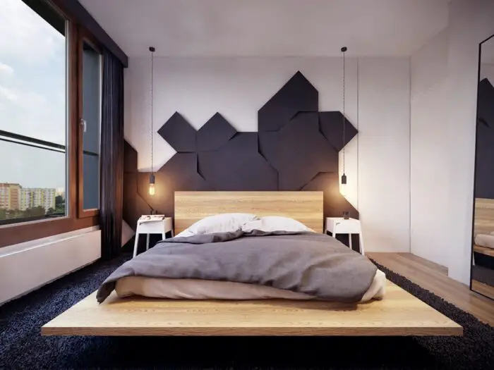 Eccentric geometrics bedroom